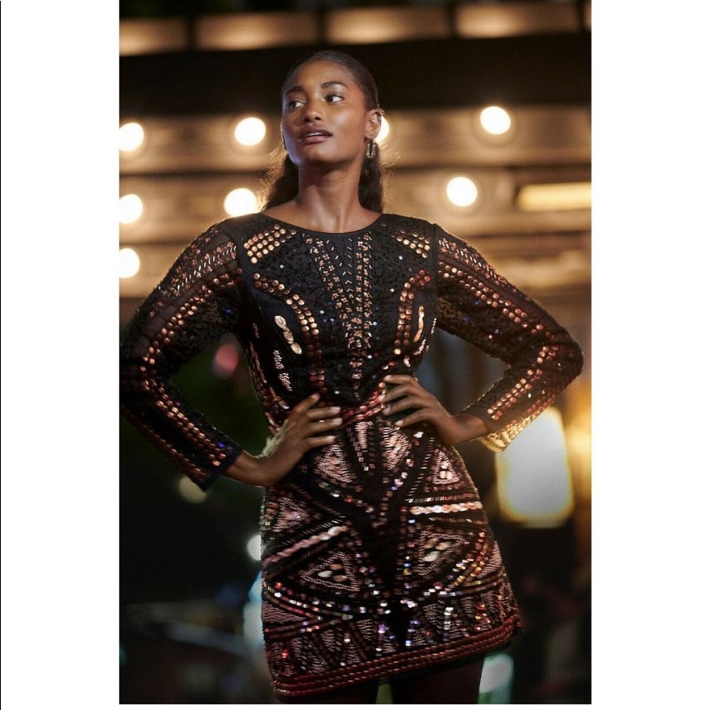 NWT Anthropologie Beaded Mini Dress